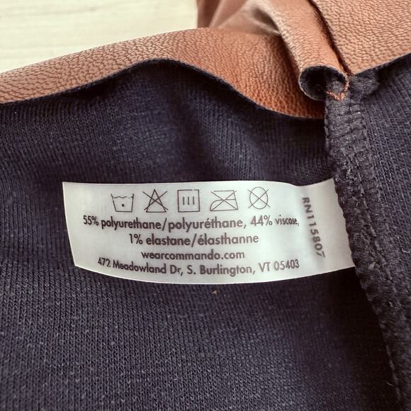 Commando Vegan Faux Leather Paperbag Pants Size Medium Ox Blood Red Grunge‎ Fall - Picture 11 of 16